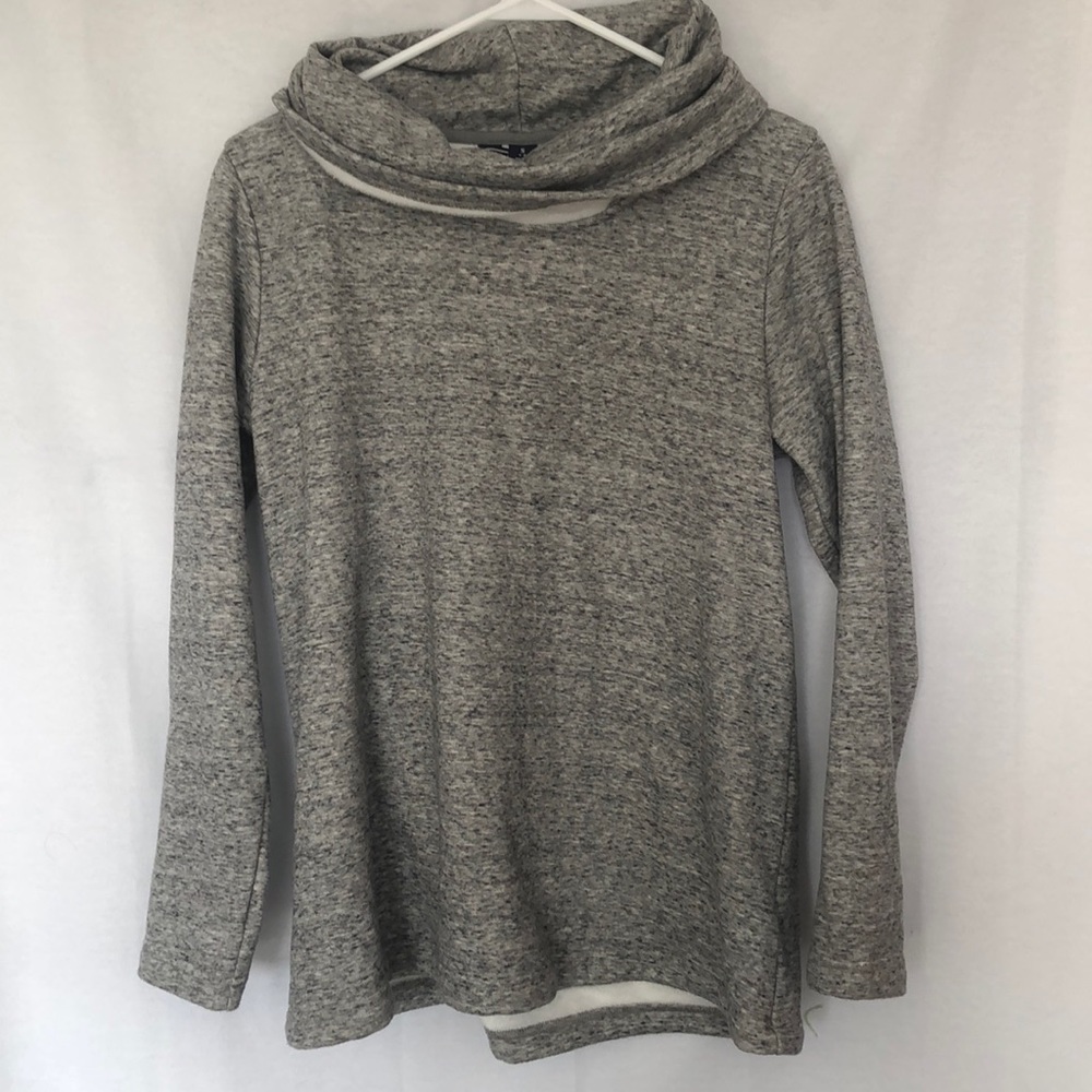 gray lands end sweater